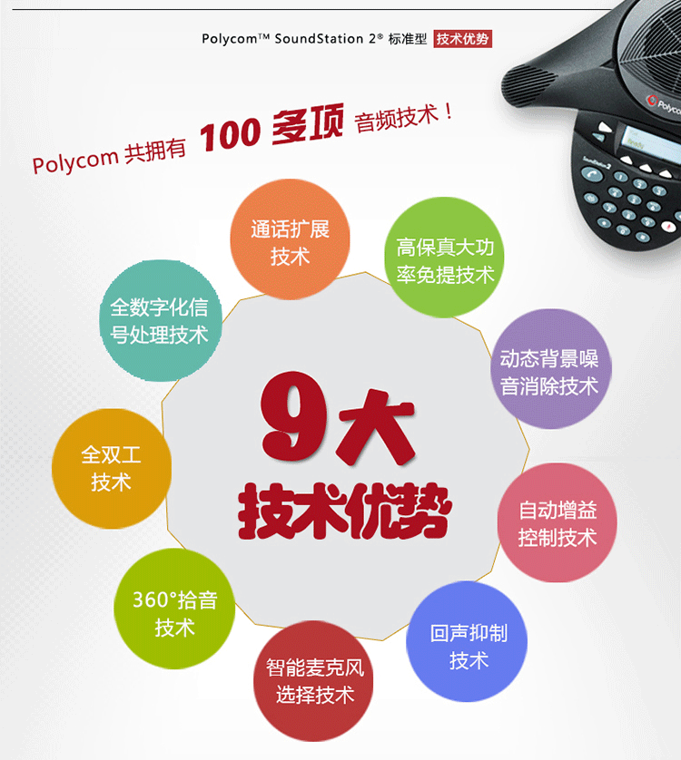 寶利通Polycom SoundStation 2 標(biāo)準(zhǔn)型